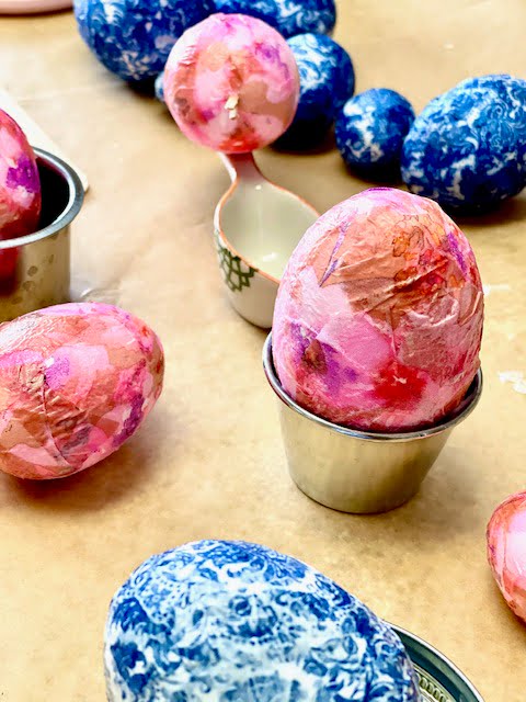 foam egg decoupage