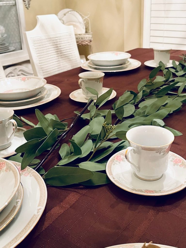 Starting with the garland for the fall table scape