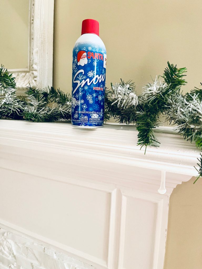 Garland and Faux snow spray