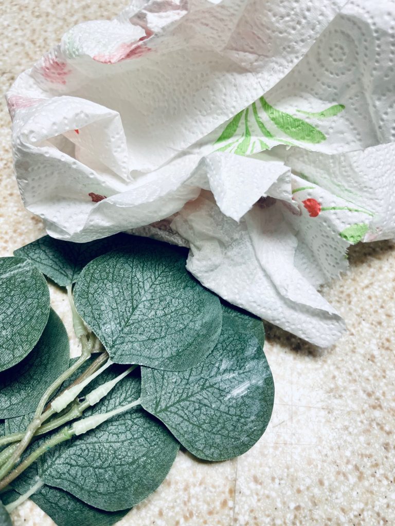 Faux spray leaves