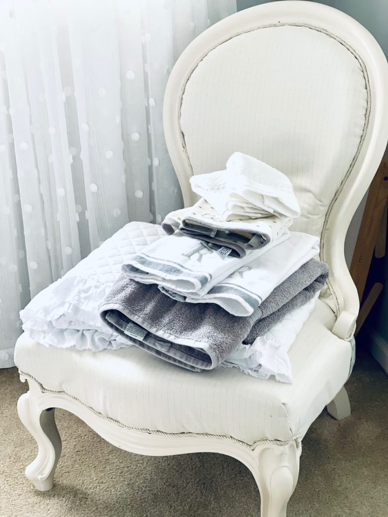 Chair and linens 