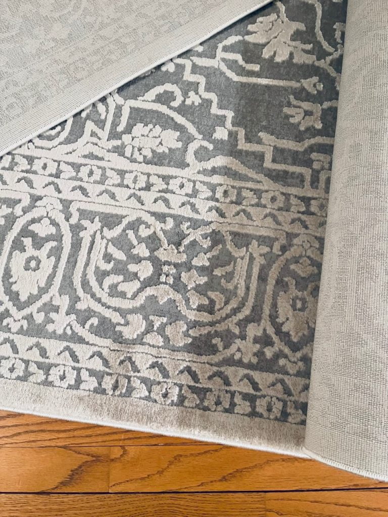Showing new area rug