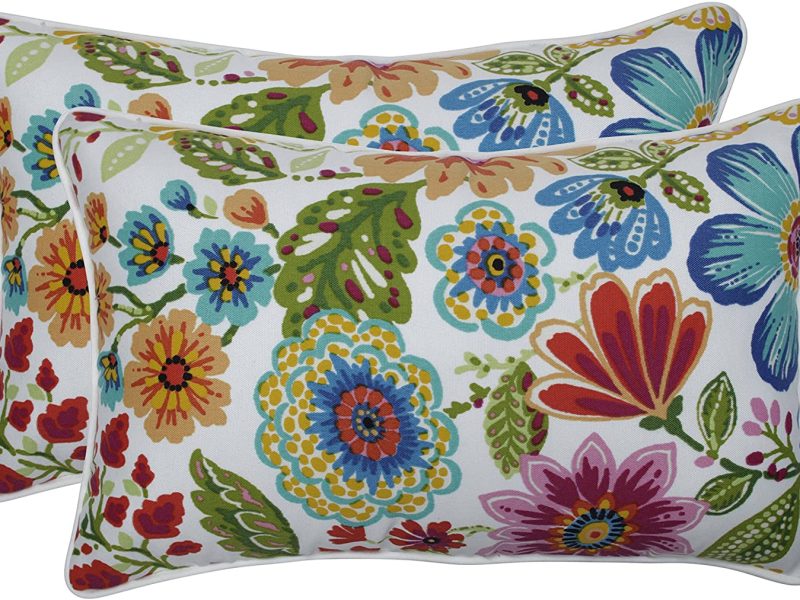Floral patio pillows