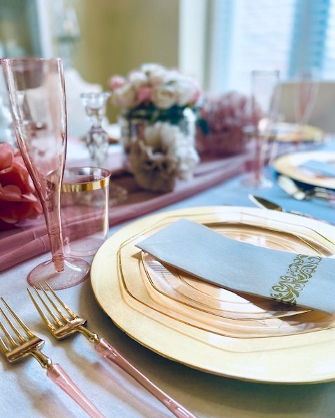 Sharing a table setting with paper products