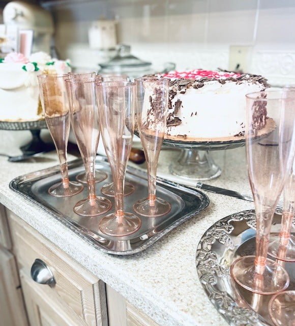 Pink Champagne glasses