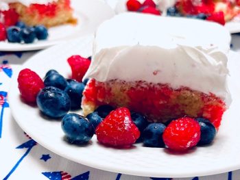 Gluten Free Raspberry Poke Cake