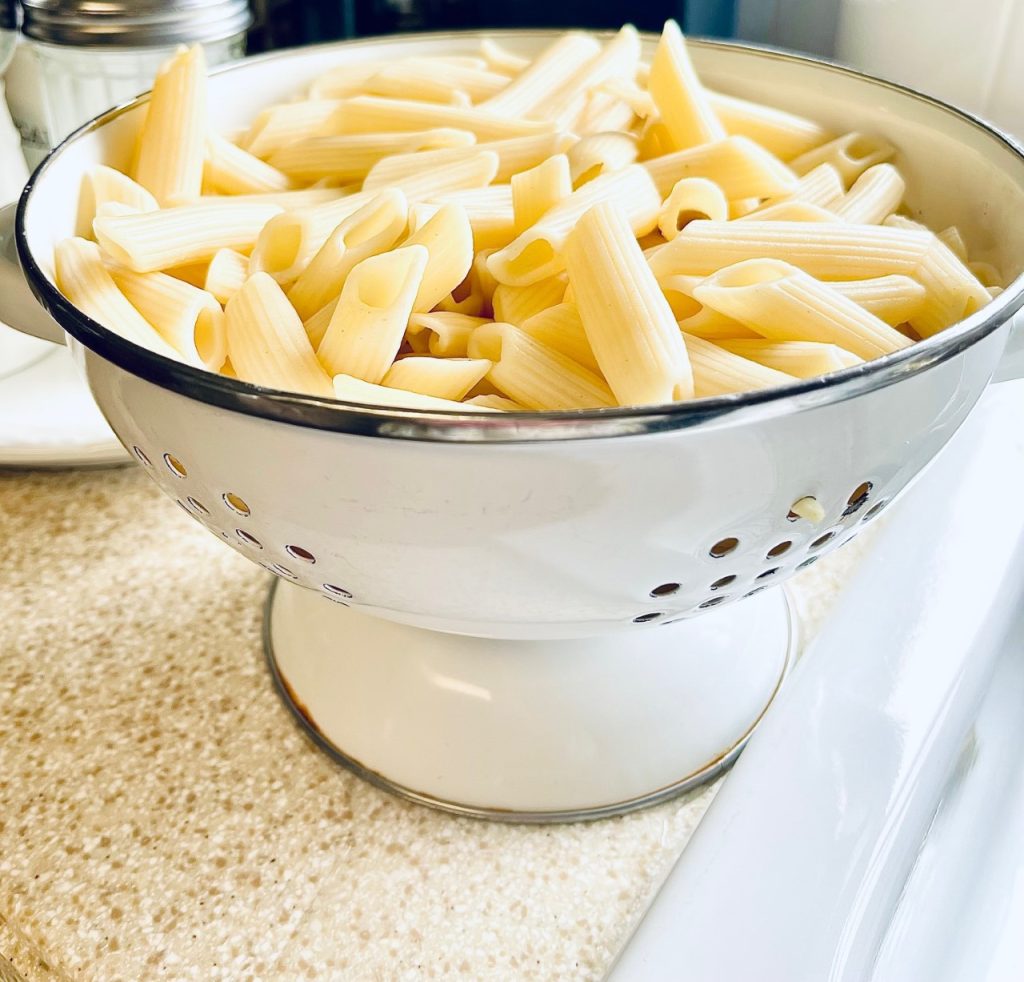 Boiled gluten free pasta