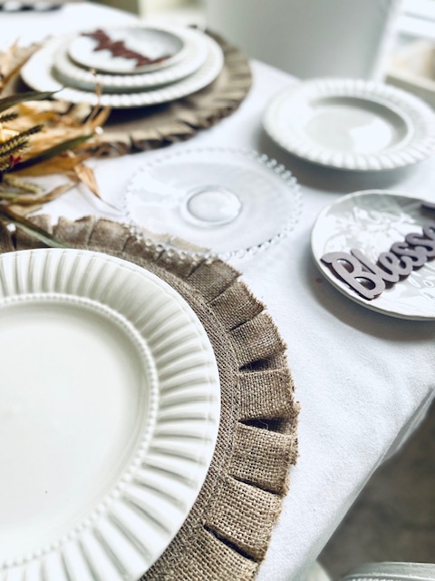 Plates to use for the thanksgiving table scape