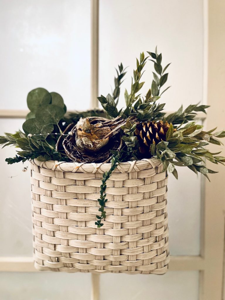 Winter greens in a basket