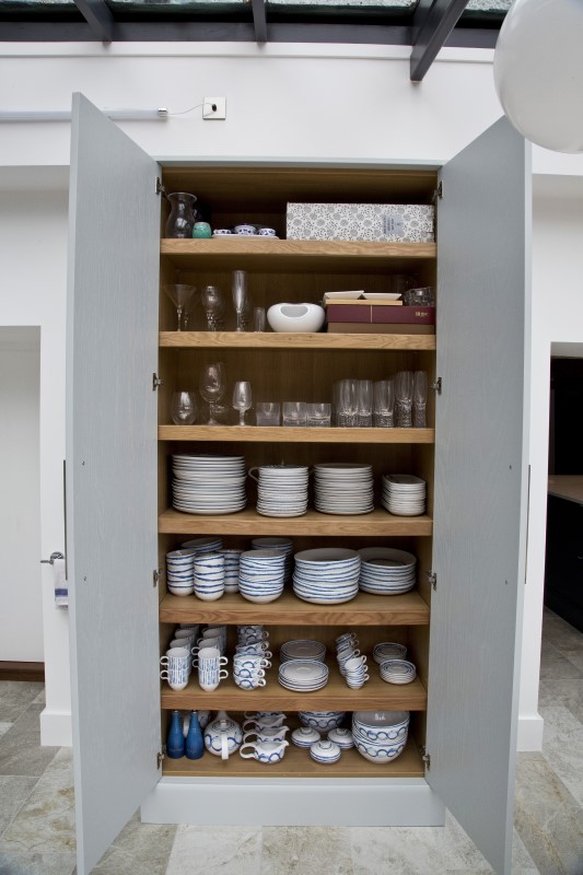 A storage cabinet as a budget pantry