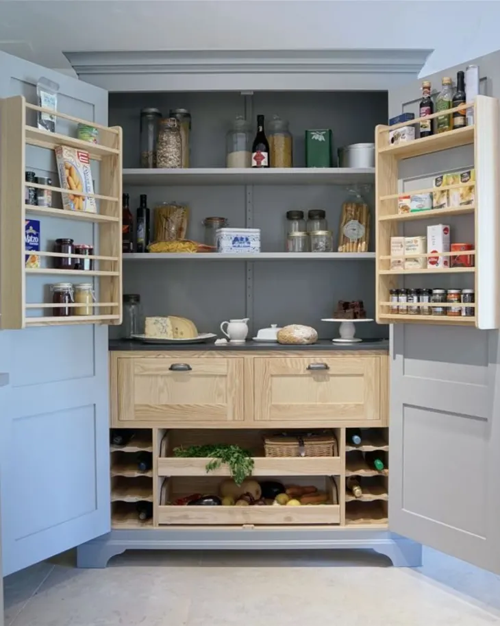 An armoire  as a budget pantry