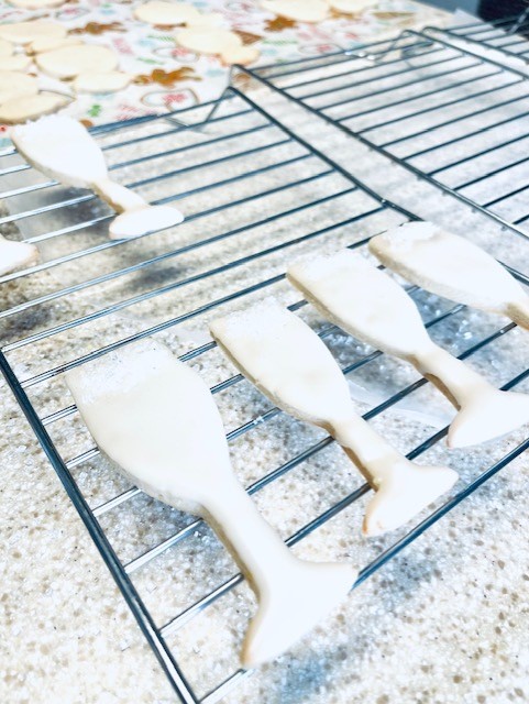 adding the sugar Gluten Free Lemon Cookie Cut Outs