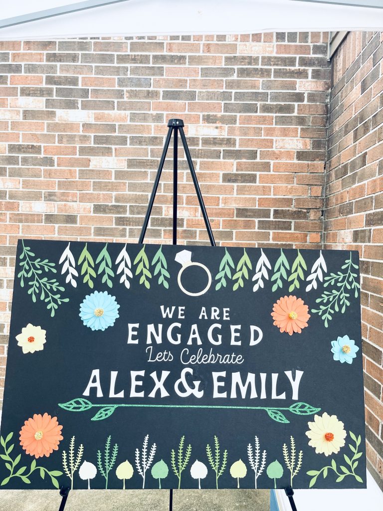 Ideas for a Simple Inexpensive Engagement Party with the second sign