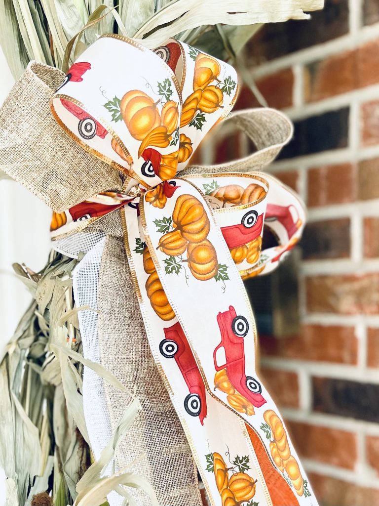 7 Inexpensive Fall Decorating Ideas fall ribbon