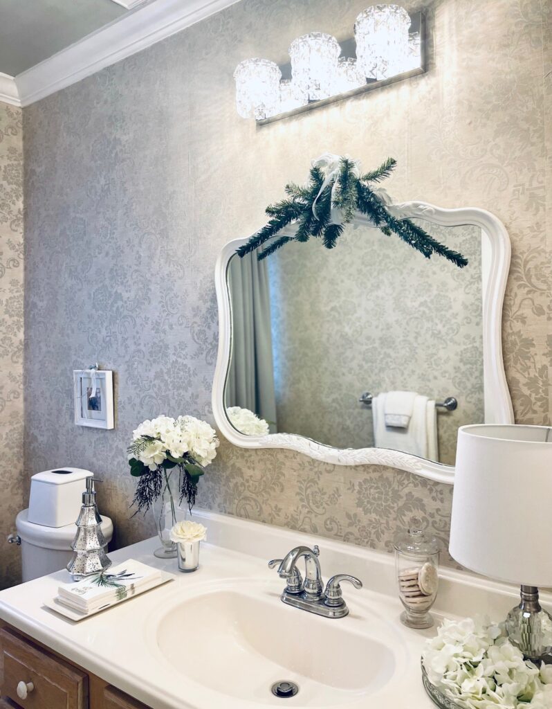 My Budget Powder Bath Refresh the new mirror